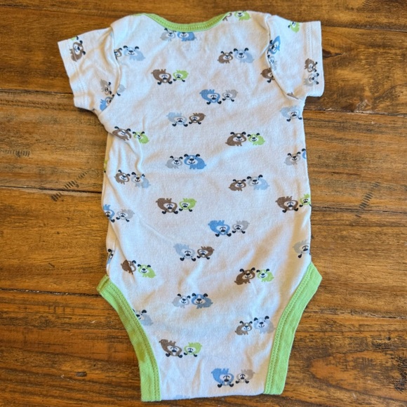 Gerber Animal Print Bodysuit with Green Accents - Picture 3 of 4